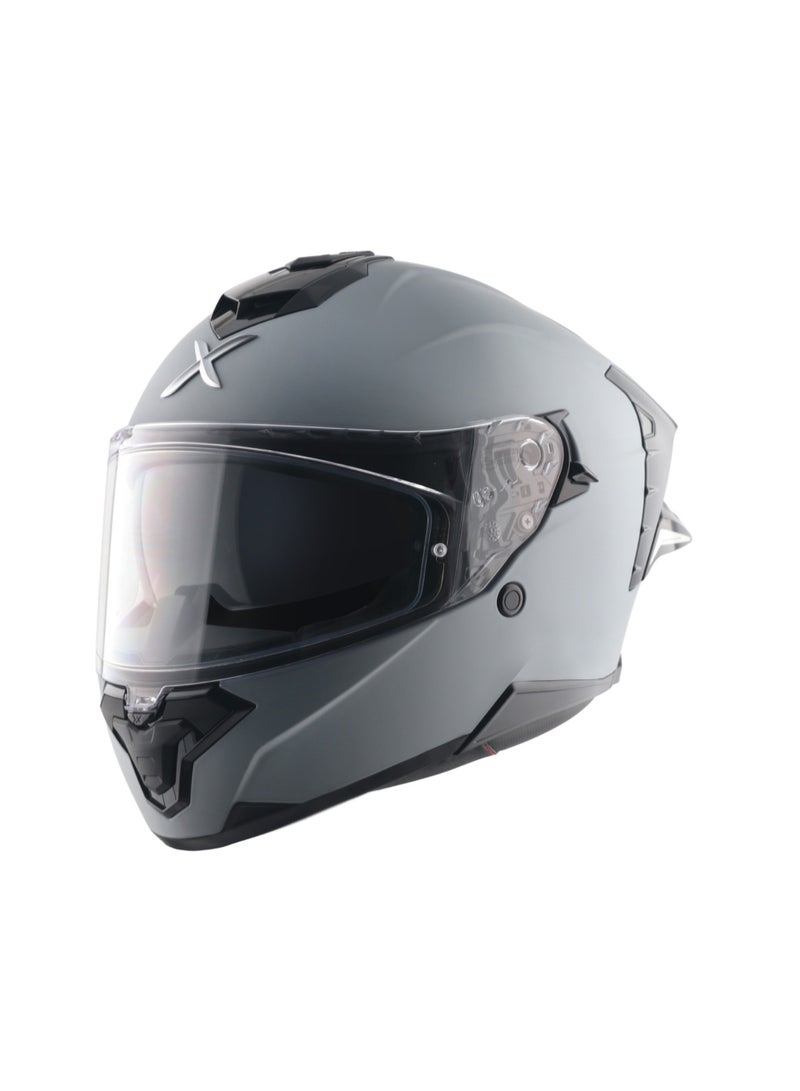 Axor Brutale Dual Spoiler Solid Matt Nardo Grey Full Face Helmet - Image 1